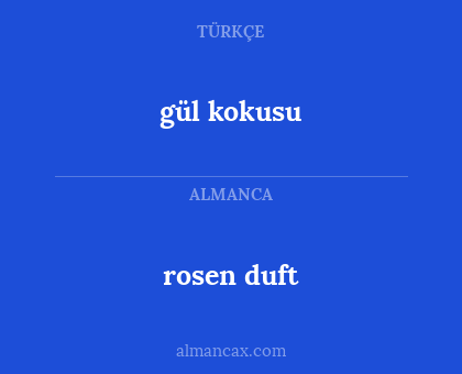 rosen duft - gül kokusu