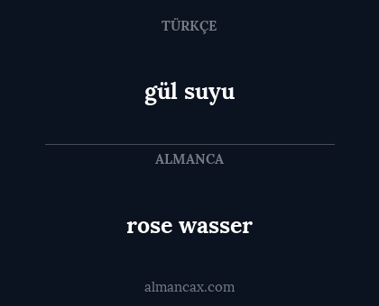 gül suyu - rose wasser