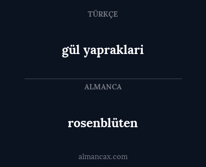rosenblüten - gül yapraklari