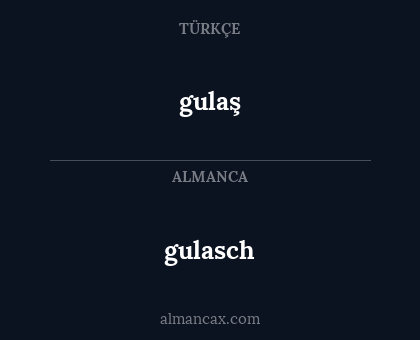 gulaş - gulasch