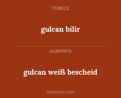 gulcan weiß bescheid - gulcan bilir