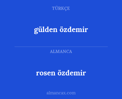 gülden özdemir - rosen özdemir