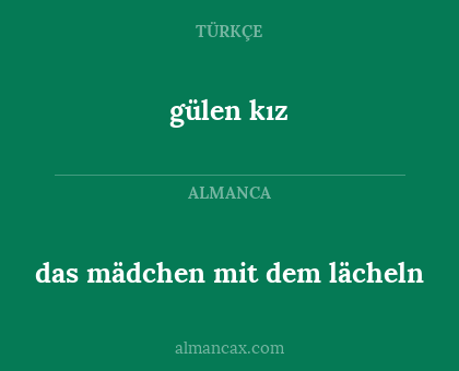 das mädchen mit dem lächeln - gülen kız