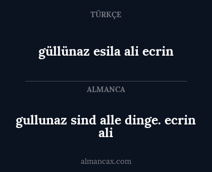gullunaz sind alle dinge. ecrin ali - güllünaz esila ali ecrin
