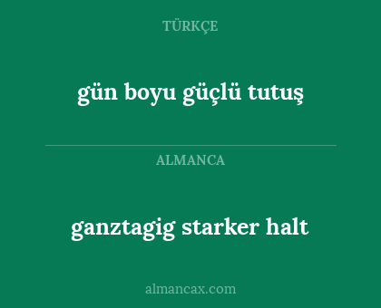 gün boyu güçlü tutuş - ganztagig starker halt