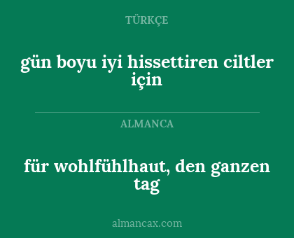 gün boyu iyi hissettiren ciltler için - für wohlfühlhaut, den ganzen tag