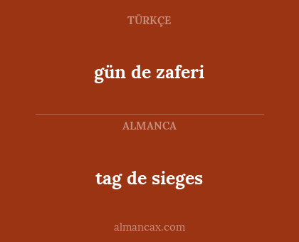 gün de zaferi - tag de sieges