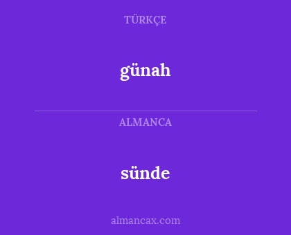 sünde - günah