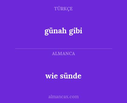 günah gibi - wie sünde