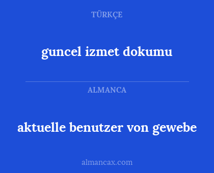 aktuelle benutzer von gewebe - guncel izmet dokumu