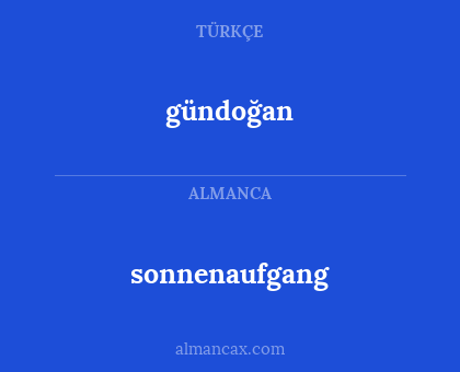 sonnenaufgang - gündoğan