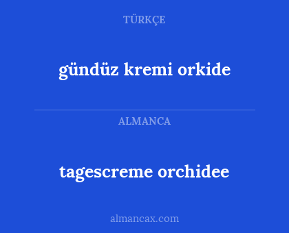 gündüz kremi orkide - tagescreme orchidee