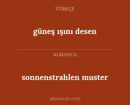 sonnenstrahlen muster - güneş ışını desen