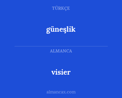 güneşlik - visier