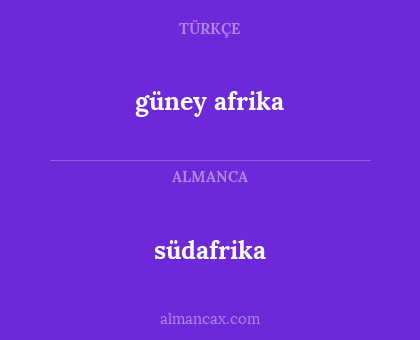 güney afrika - südafrika