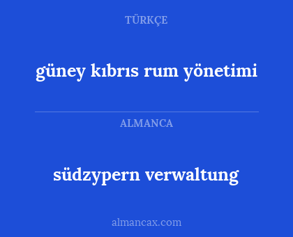 güney kıbrıs rum yönetimi - südzypern verwaltung