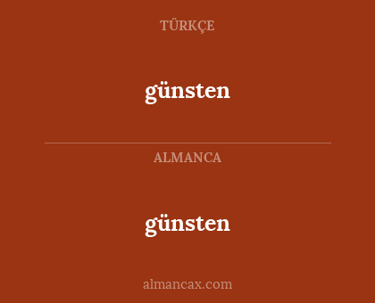 günsten - günsten
