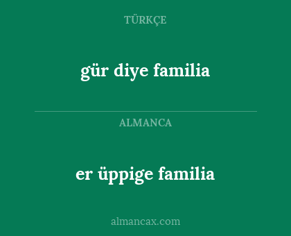 gür diye familia - er üppige familia