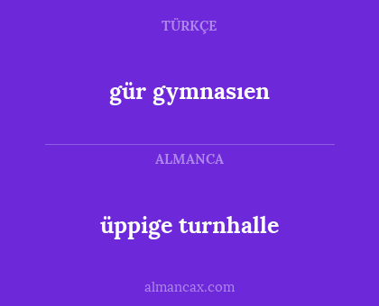 gür gymnasıen - üppige turnhalle