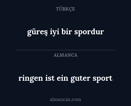güreş iyi bir spordur - ringen ist ein guter sport
