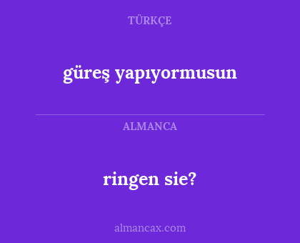 ringen sie? - güreş yapıyormusun