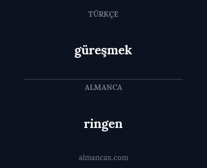 güreşmek - ringen