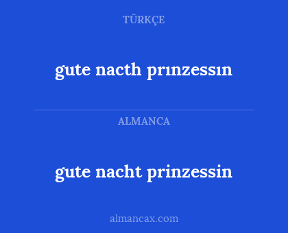 gute nacth prınzessın - gute nacht prinzessin