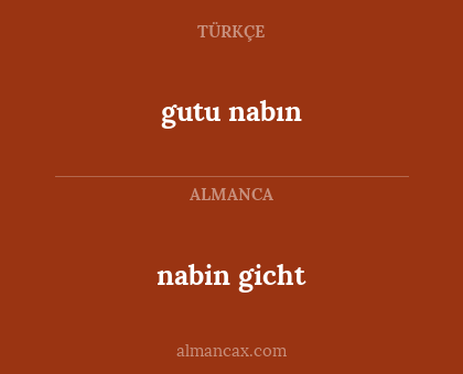 gutu nabın - nabin gicht