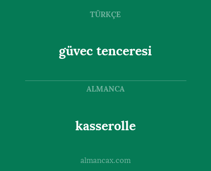 güvec tenceresi - kasserolle