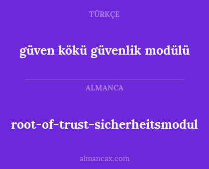 root-of-trust-sicherheitsmodul - güven kökü güvenlik modülü