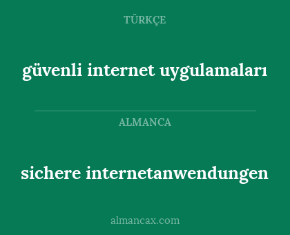 sichere internetanwendungen - güvenli internet uygulamaları