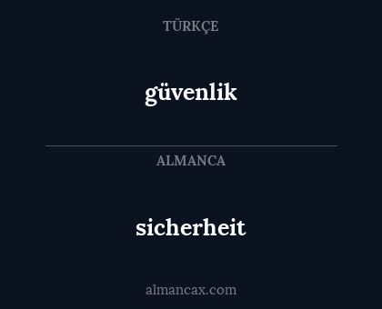güvenlik - sicherheit