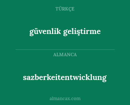 sazberkeitentwicklung - güvenlik geliştirme