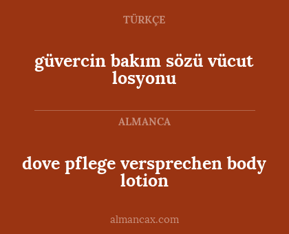 dove pflege versprechen body lotion - güvercin bakım sözü vücut losyonu