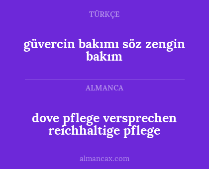 dove pflege versprechen reichhaltige pflege - güvercin bakımı söz zengin bakım