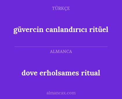 güvercin canlandırıcı ritüel - dove erholsames ritual
