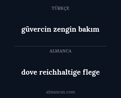 güvercin zengin bakım - dove reichhaltige flege