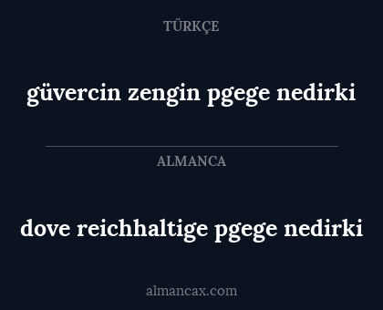 dove reichhaltige pgege nedirki - güvercin zengin pgege nedirki