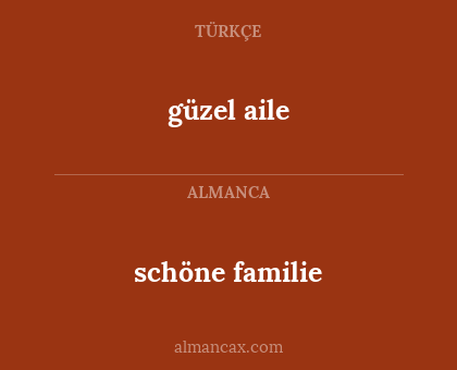 schöne familie - güzel aile