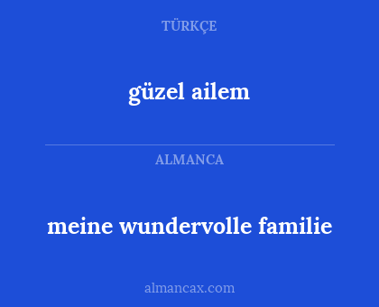 meine wundervolle familie - güzel ailem