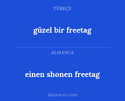 güzel bir freetag - einen shonen freetag