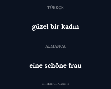 güzel bir kadın - eine schöne frau