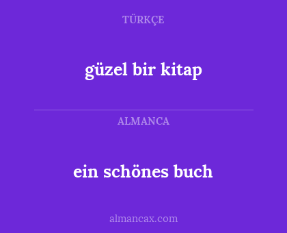 güzel bir kitap - ein schönes buch