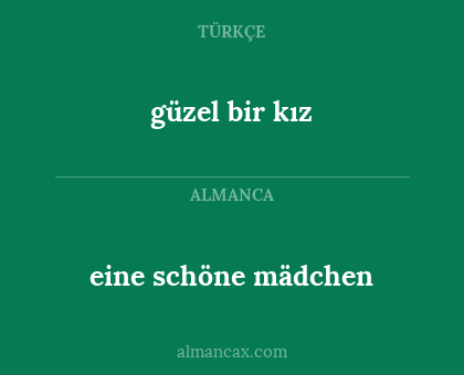 eine schöne mädchen - güzel bir kız