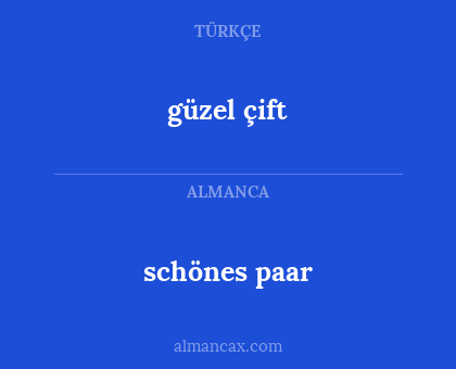 güzel çift - schönes paar