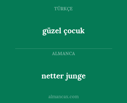güzel çocuk - netter junge