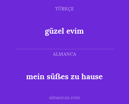 mein süßes zu hause - güzel evim