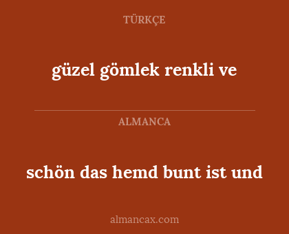 schön das hemd bunt ist und - güzel gömlek renkli ve