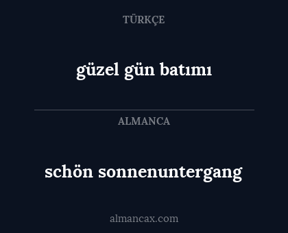 güzel gün batımı - schön sonnenuntergang
