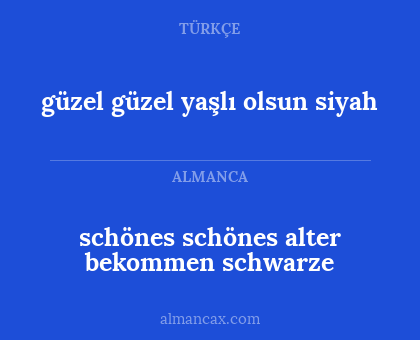 güzel güzel yaşlı olsun siyah - schönes schönes alter bekommen schwarze